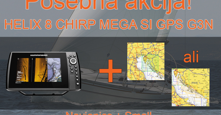 HELIX 8 CHIRP MEGA SI+ GPS G3N  + Navionics + Small